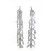 Long Earrings Silver 925 Sterling Dangle Drop Women Zircon Stone Handmade D770